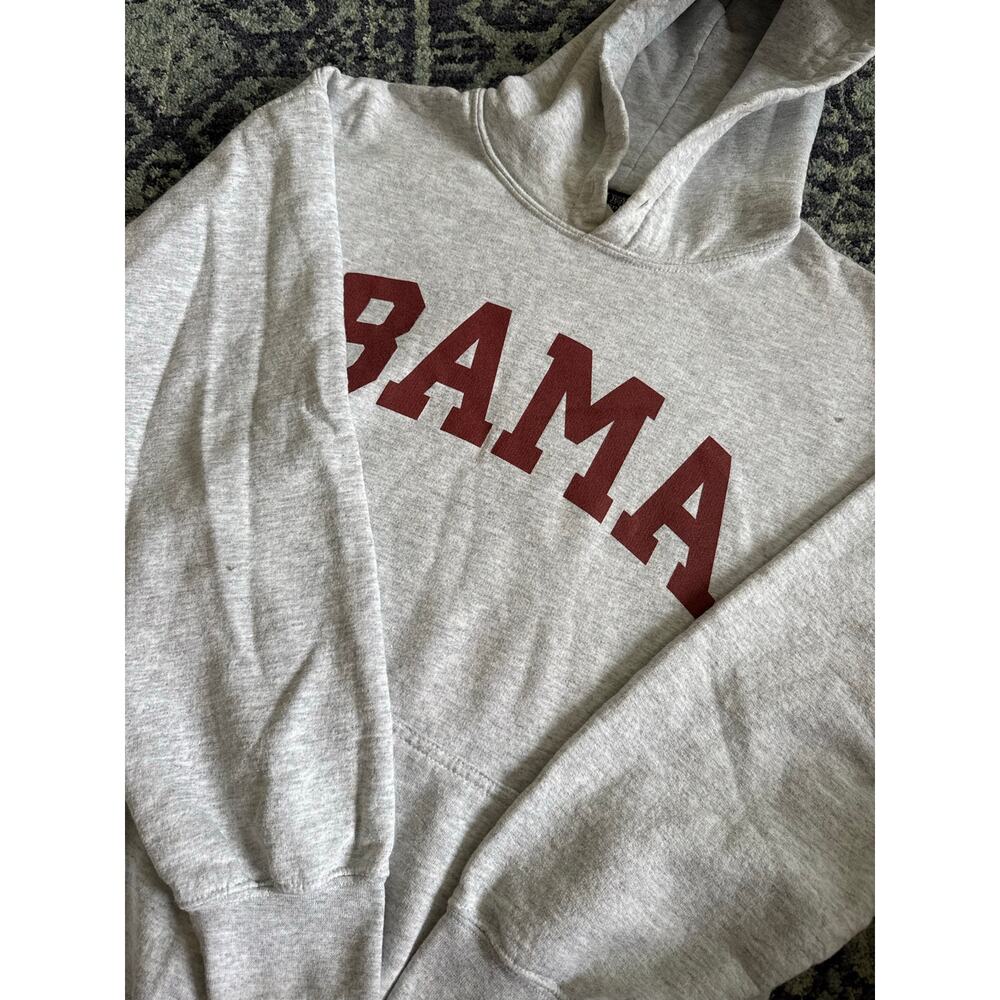 University of Alabama Gray Women’s Hooded Pullover Bama Graphic Preppy- Sz M